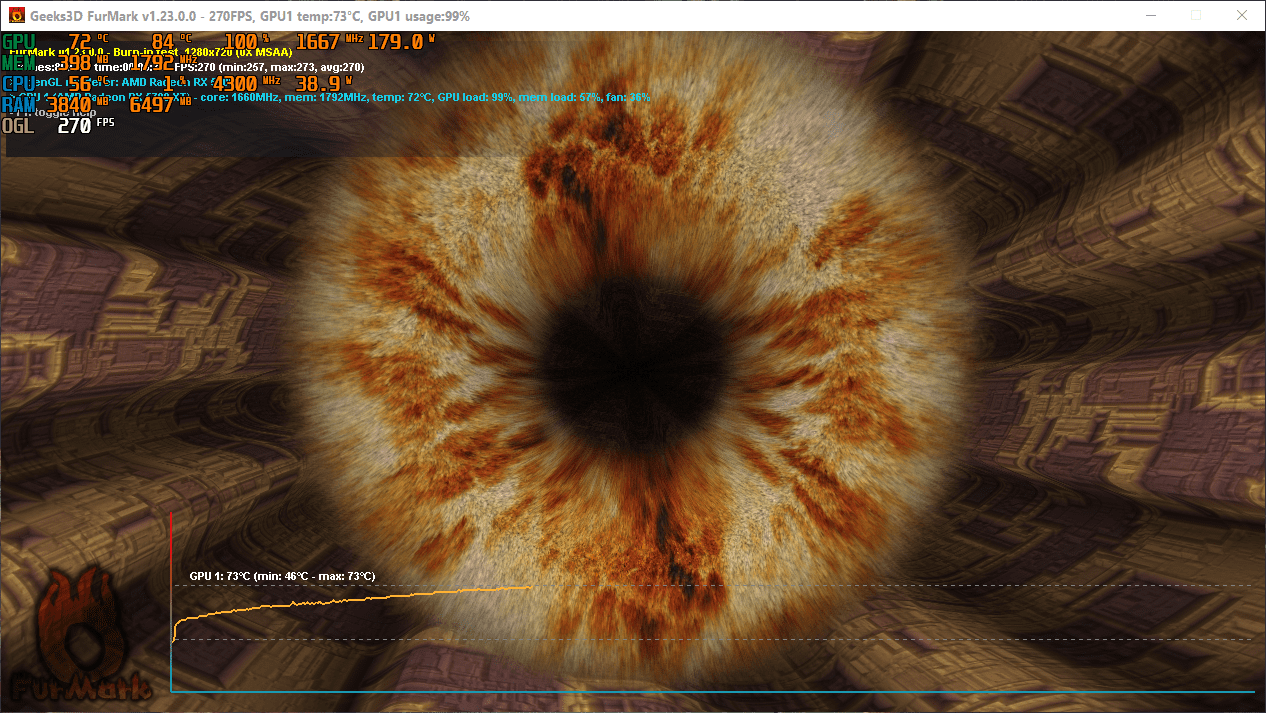 2020-12-05 12_13_45-Geeks3D FurMark v1.23.0.0 - 270FPS, GPU1 temp_72°C, GPU1 usage_99%.png