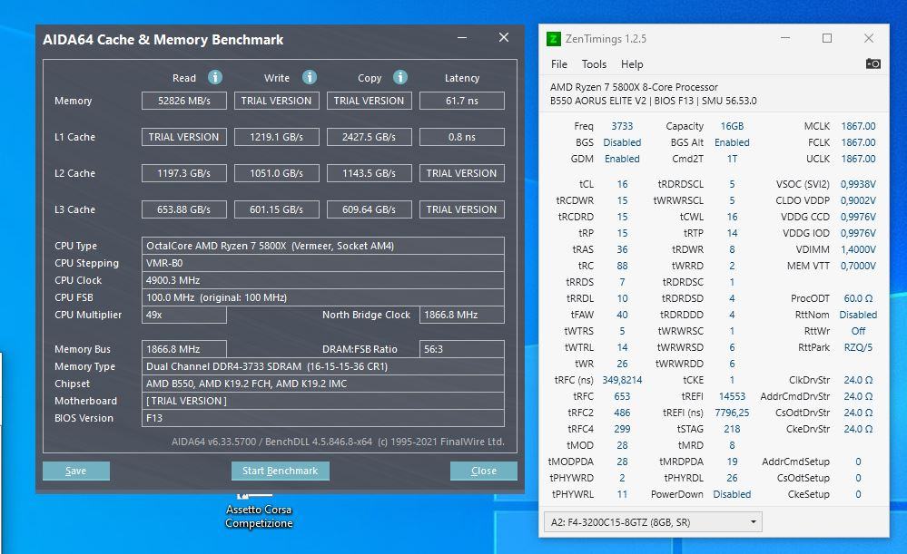 3733 Cache and Memory Bench AIDA.JPG