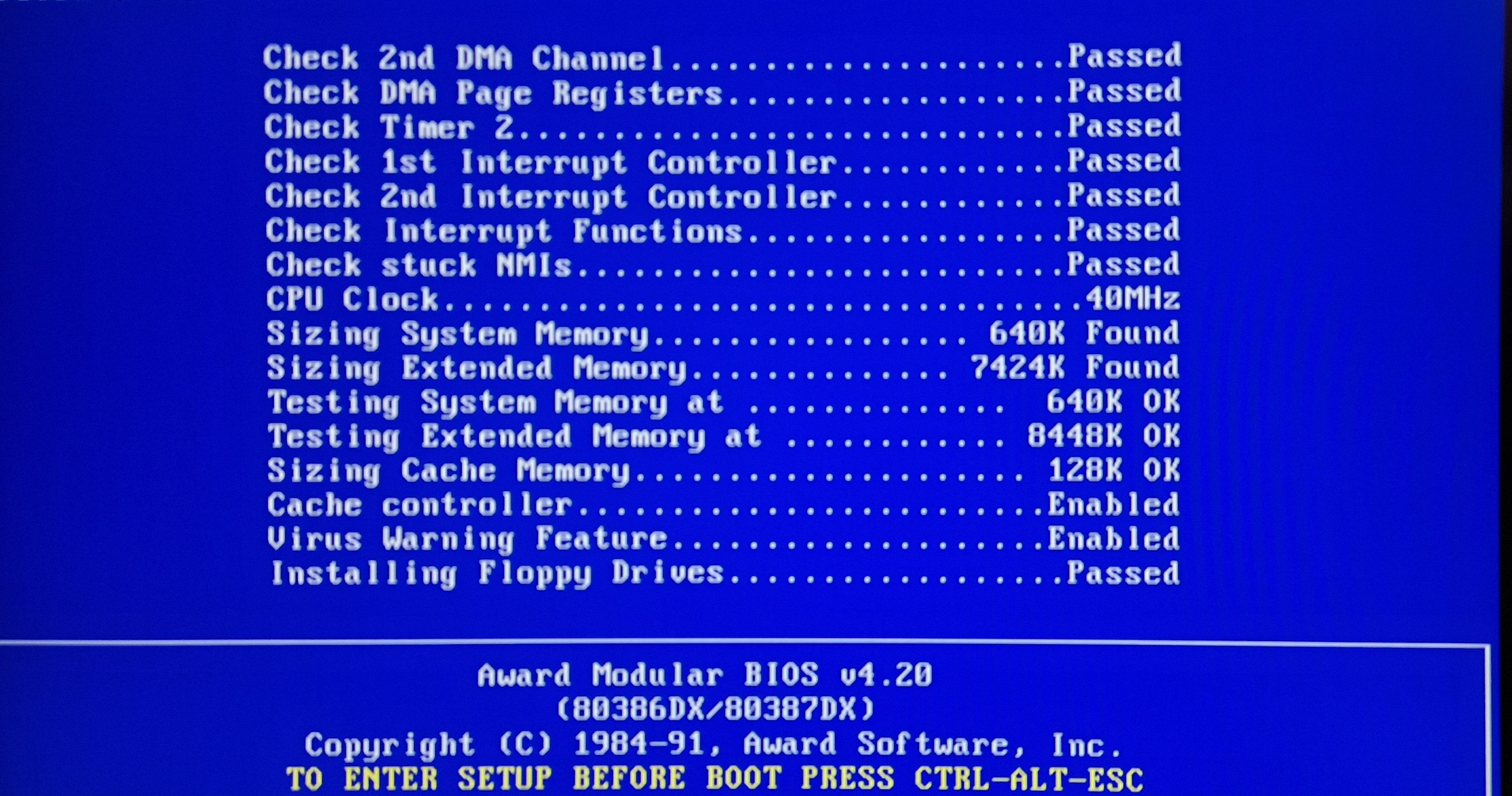 386 DX 40 BIOS Check.jpg