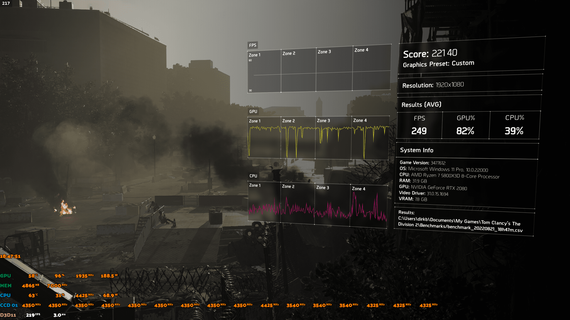 5800x3d + 2080 + 3600CL16-16-16-32 Benchmark Div 2  niedrig + V-SYNC aus.png