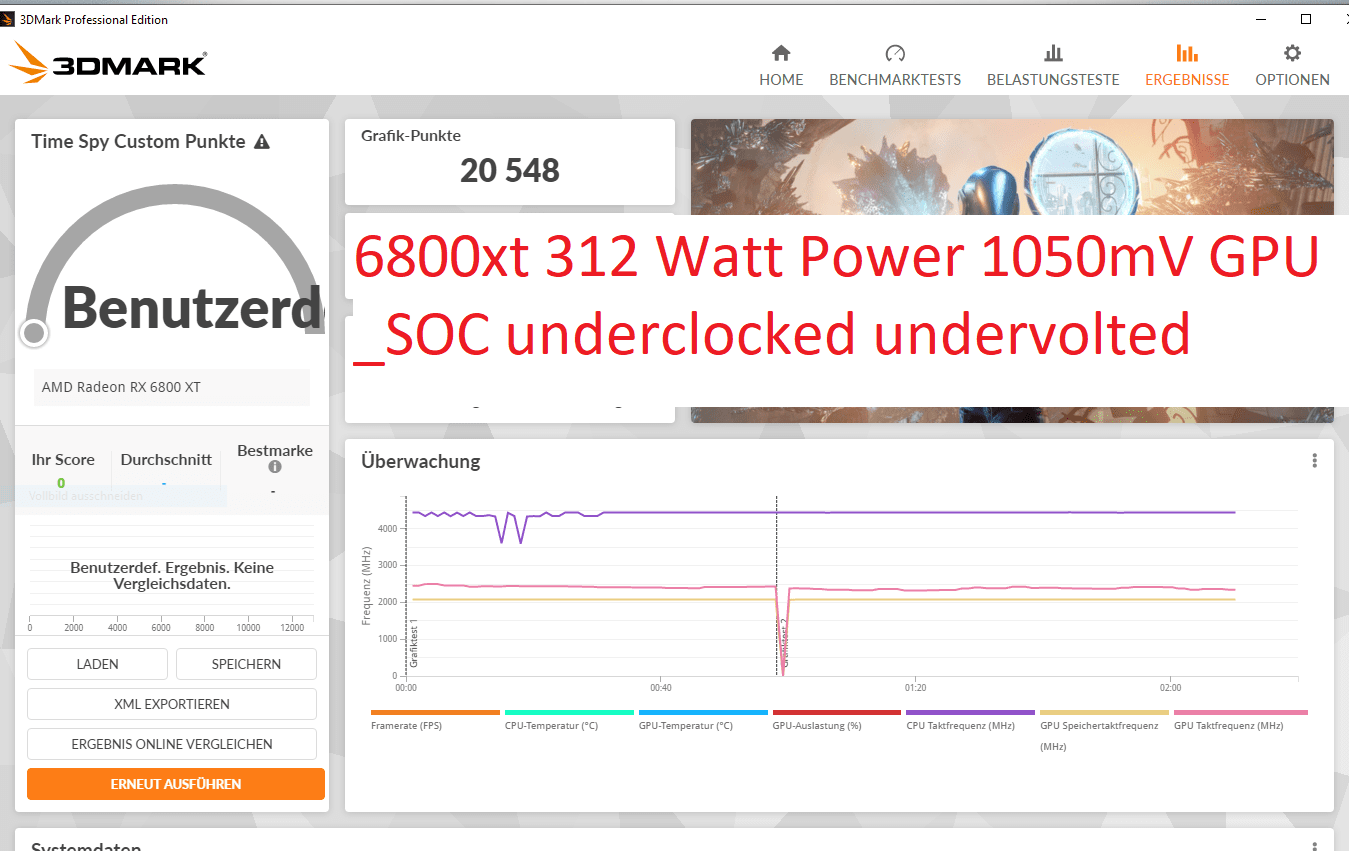 6800xt 312 Watt Power 1050mV GPU _SOC underclocked undervolted.PNG