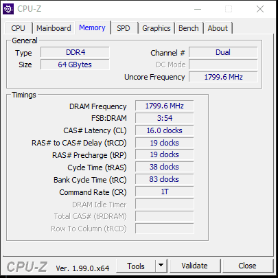 CPU-Z  V. 1.99.0x64 DDR4-3600CL16-19-19-38.png