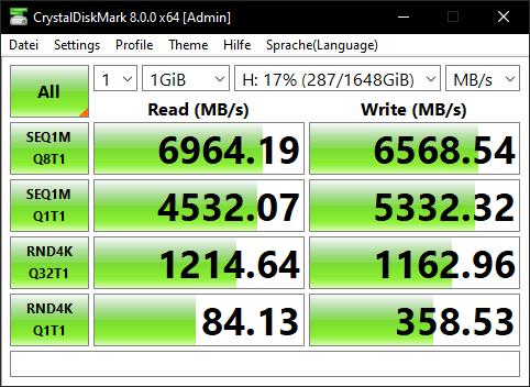 Lese- und Schreibrate von SN850X im Default-Modus.png