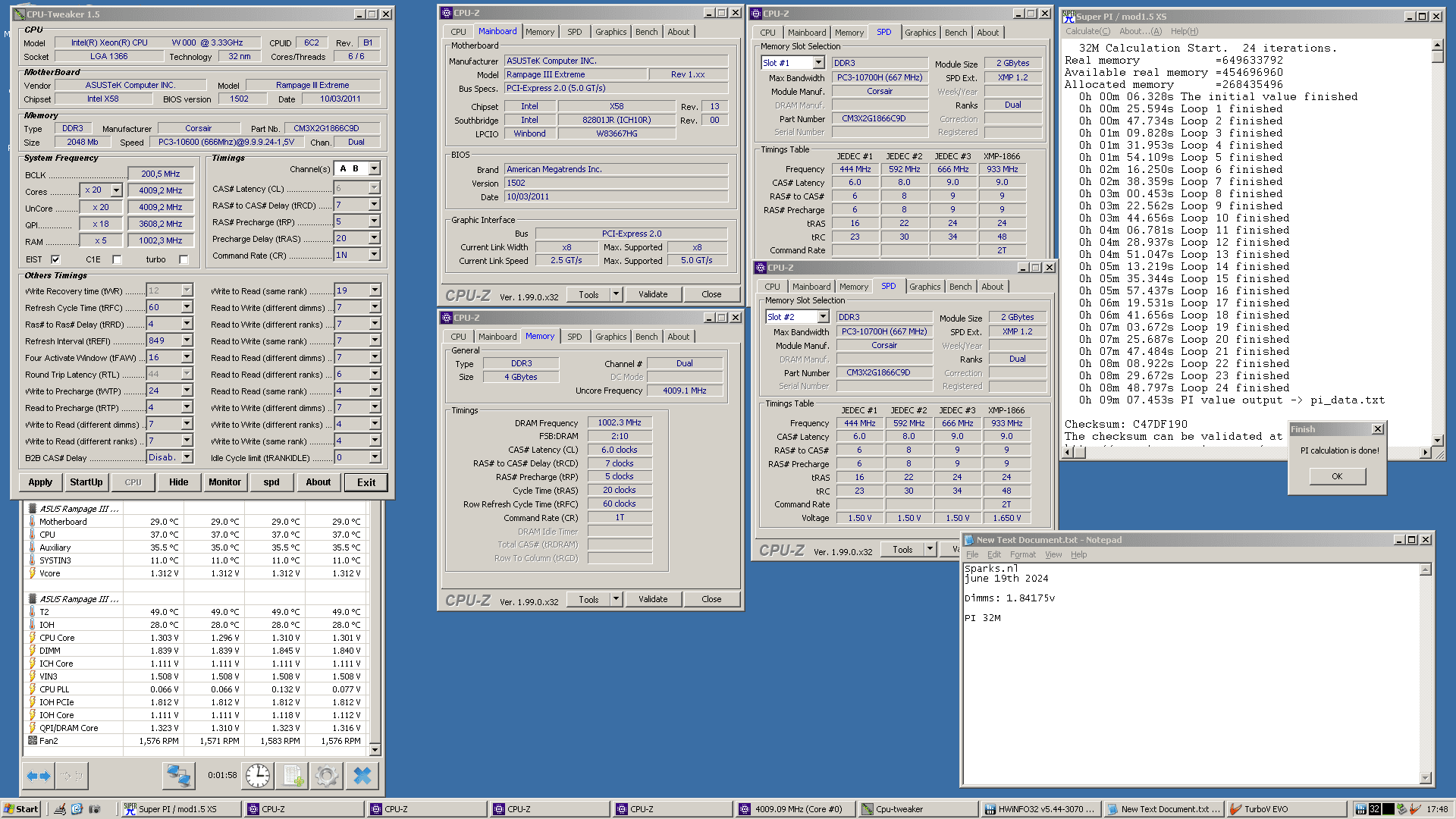 WinXP-R3E-W3680-_4009MHz_Dominator 1866 C9 (DC) - 2004MHz C6-7-5 1T 1.84175v PI 32M - subtimings.png