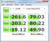 Crystaldiskmark X25-M 160GB Core i7-920 Standardtakt C6-Statet.png