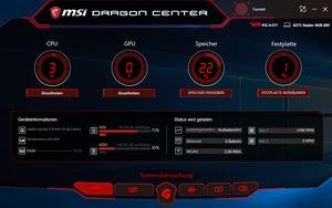 Die Software des MSI GE73 8RF Raider RGB