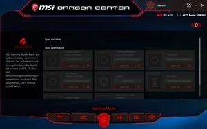 Die Software des MSI GE73 8RF Raider RGB