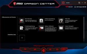 Die Software des MSI GE73 8RF Raider RGB