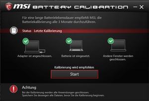 Die Software des MSI GE73 8RF Raider RGB