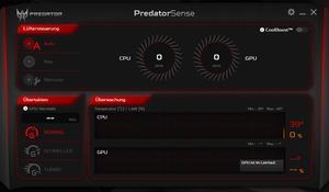 Die Software des Acer Predator Helios 300