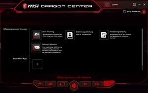 Die Software des MSI GS75 Stealth 8SG