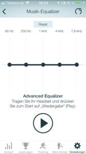 Für guten Klang müssen nicht nur die Kopfhörer ans Ohr angepasst werden, auch der Equalizer muss bemüht werden