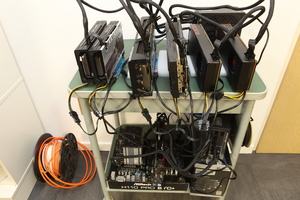 Großes Mining-Rig mit Optimierung