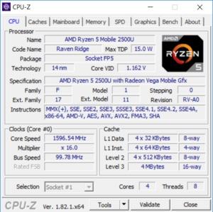 Ryzen 5 2500U: Mit vier Kernen, acht Threads und bis zu 3,6 GHz macht AMD Intel Konkurrenz