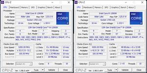 CPU-OC: links mit den P-Kernen und rechts mit den E-Kernen