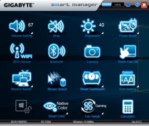 Die Software des Gigabyte P56XT