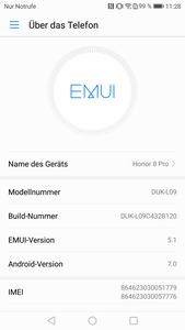 Im Hintergrund arbeiten Android 7.0 und EMUI 5.1 zusammen