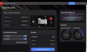 Die Software des Lenovo ThinkPad X1 Nano