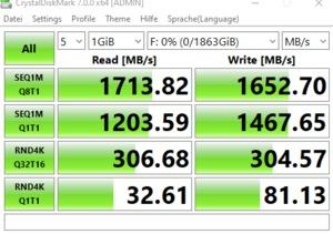 Die USB-3.2-Gen2x2-Performance über den ASMedia ASM3241.