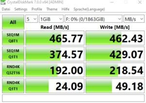 Die USB-3.2-Gen1-Performance über den Z490-Chipsatz.