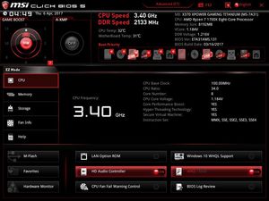 Der UEFI-EZ-Mode beim MSI X370 XPower Gaming Titanium.