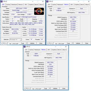 oben links: CPU-OC; oben rechts: RAM-OC mit XMP, unten: manuelles RAM-OC