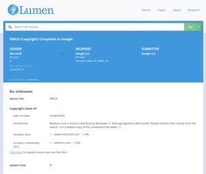 DCMA-Complaint Windows 11