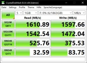 Die USB-3.2-Gen2x2-Performance über den ASMedia ASM3241.