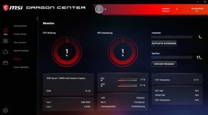 Die Software des MSI Bravo 17 