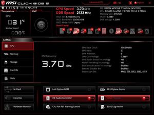 Die UEFI-EZ-Oberfläche beim MSI B360M Mortar Titanium