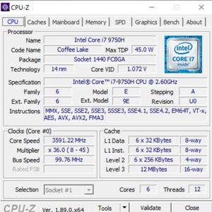 GPUz und CPUz des Gigabyte Aero 15 OLED