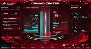 Die Software des ASUS ROG Strix Hero II GL504 