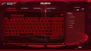 Die Software des ASUS ROG Strix Hero II GL504 