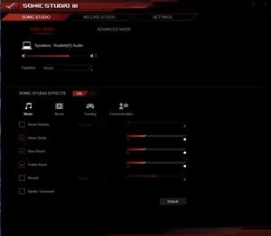 Die Software des ASUS ROG Strix Hero II GL504 