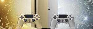 Sony PlayStation 4 in Gold und Silber