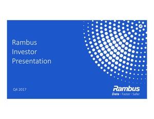 Präsentation von Rambus im Q4 2017