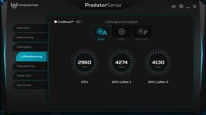 Die Software des Acer Predator Triton 500