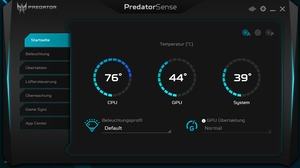 Die Software des Acer Predator Triton 500