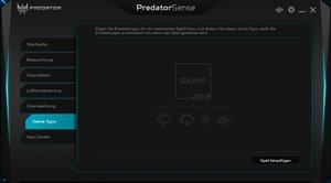 Die Software des Acer Predator Triton 500