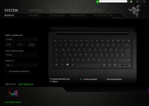 Die Software des Razer Blade Stealth