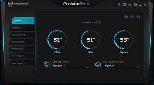 Die Software des Acer Predator Helios 300 PH315