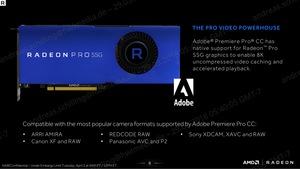 Adobe Premiere Pro CC unterstützt die Radeon Pro SSG