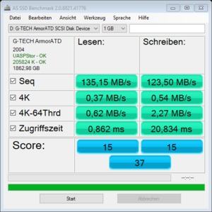 Benchmarks über USB Typ-A