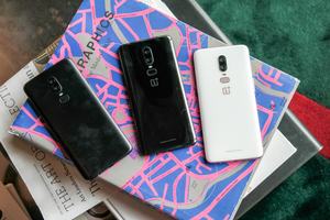 OnePlus 6 in Midnight Black, Mirror Black und Silk White