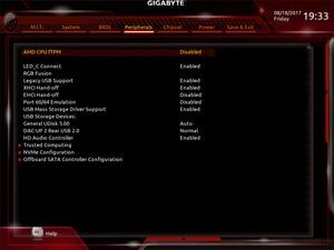 BIOS: Gigabyte AB350-Gaming 3