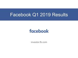 Facebook-Quartalszahlen Q1 2019