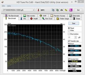 Seagate ST10000DM0004 - HD Tune (Lesen)