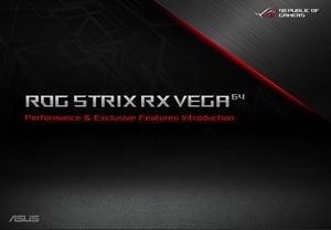 ASUS ROG Strix Radeon Vega 64 OC Edition​ Pressematerial