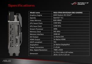 ASUS ROG Strix Radeon Vega 64 OC Edition​ Pressematerial