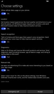 Microsoft Windows 10 Creators Update Privacy Options